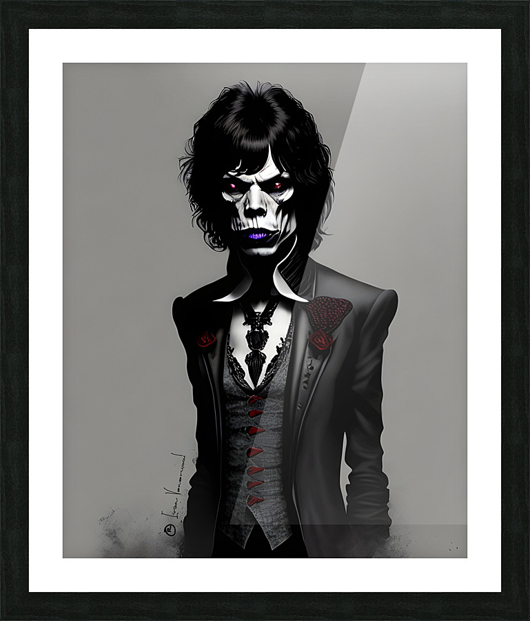 Mick Jagger gothic Picture Frame print