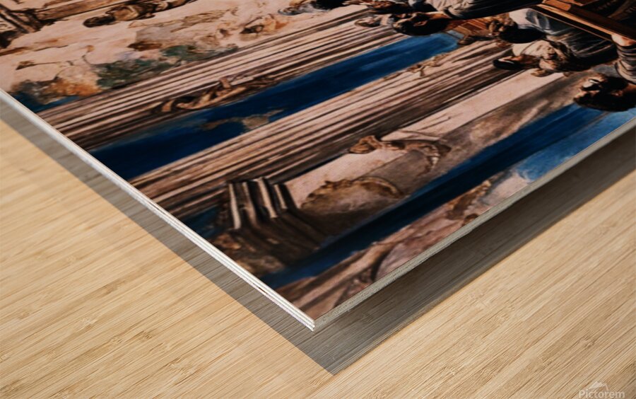 Saint Lucy Condemning Wood print