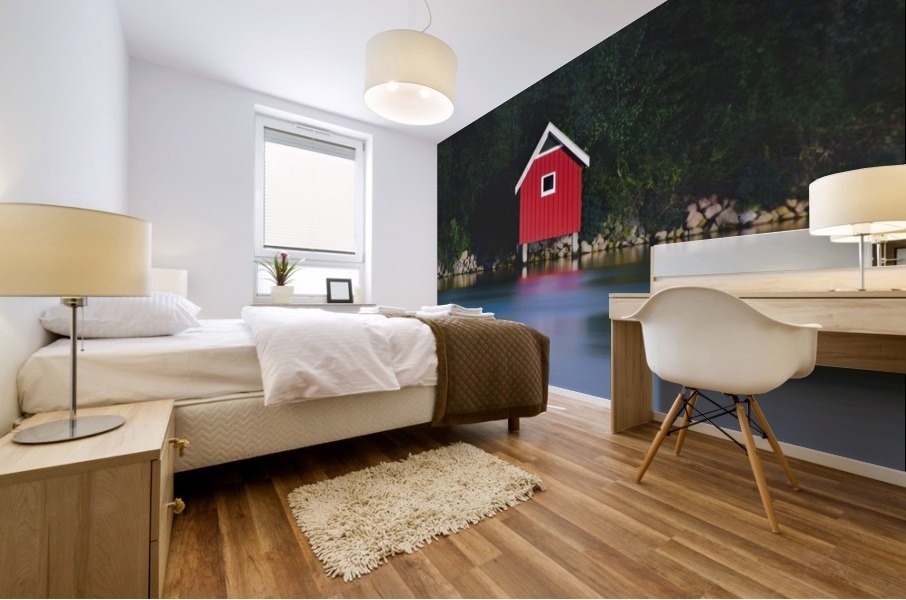 The red house Mural print