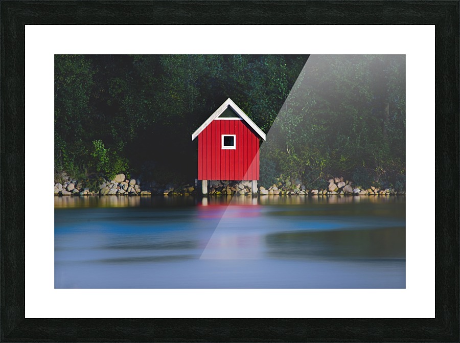 The red house Picture Frame print