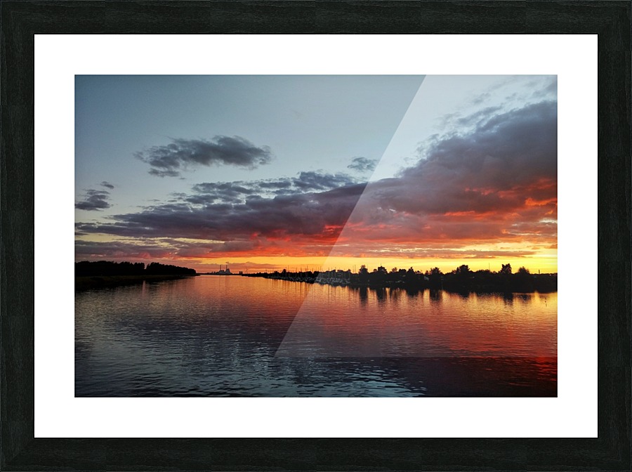 Amazing dramatic sky at evening Picture Frame print