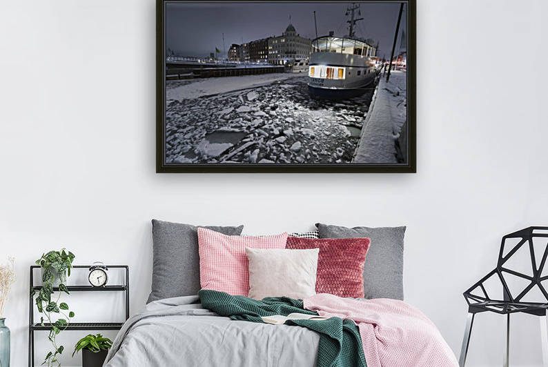 Frozen Nyhavn canal in winter by Dalius Baranauskas