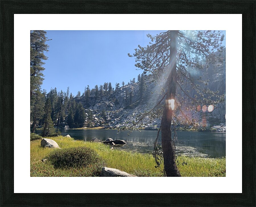 A Mountain Lake Picture Frame print