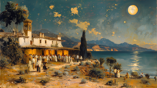 A Night of Revelry Illustrate a lively scene of d 1717467524.4635 Digital Download