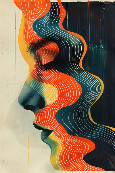 A minimal and weird design with a color scheme  b Digital Download