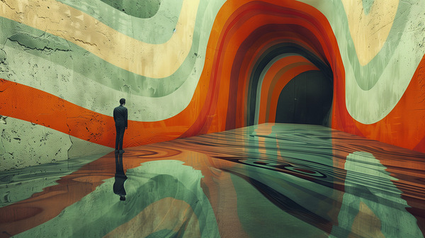 A minimal and weird design with a color scheme  c 1717456630.4596 Digital Download