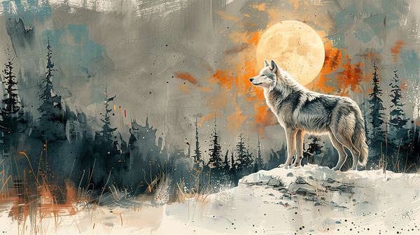An enchanting glimpse of a lone wolf standing a 4 1717906512.849 Digital Download