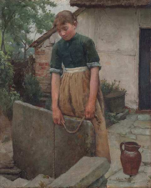 EDWIN HARRIS 1855 1906 THE DRAW WELL 1886 Digital Download