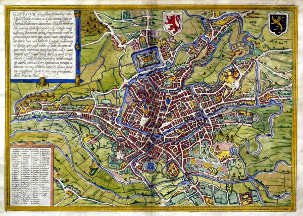 Ghent Belgium Braun  Hogenberg 1572 Digital Download