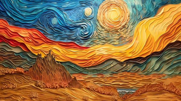 a mesmerizing landscape textured three dimensio d Digital Download