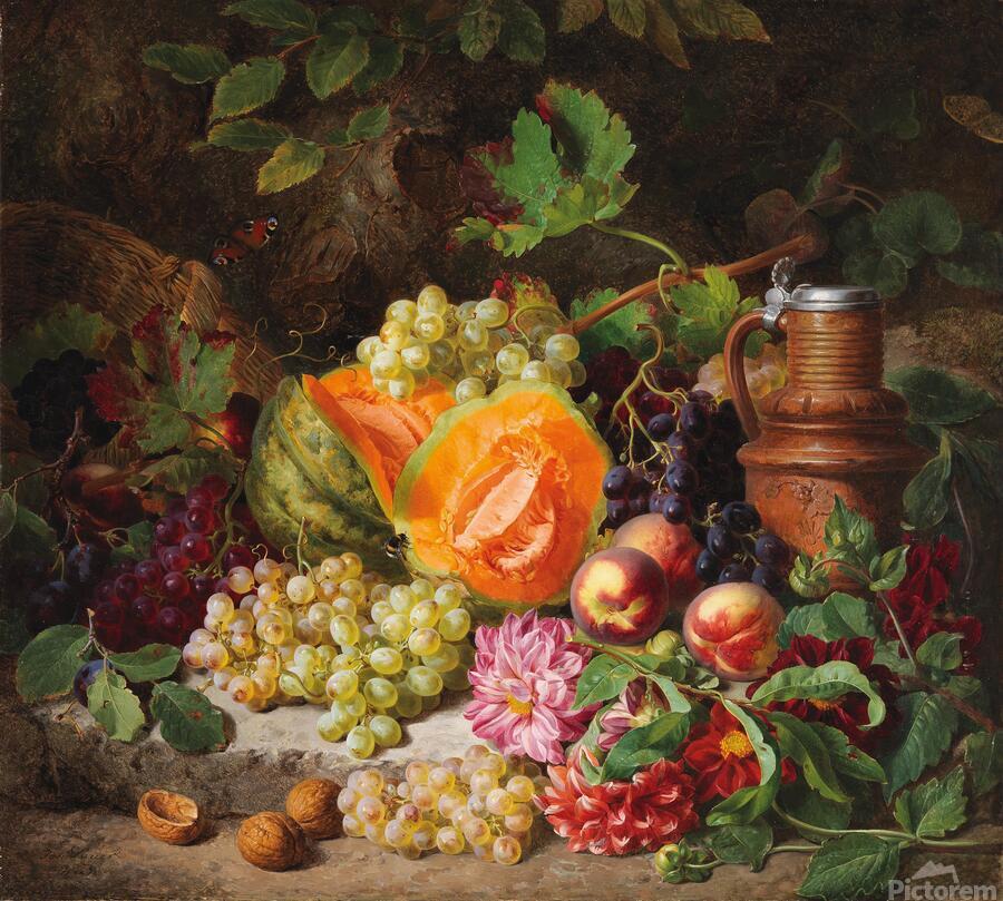 Josef Lauer Vienna 1818–1881 Still life with fr by ASAR STUDIOS