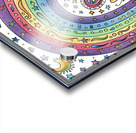 A coloring book page featuring a rainbow each w 3 Acrylic print