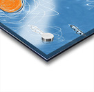 a happy family of four look at sky by Allie Bro f Acrylic print