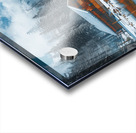 A serene mountain lake surrounded by snow cappe 8 Acrylic print