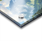 A tranquil mountain stream winds through the fo b Acrylic print