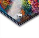 A vibrant market scene bustling with activity w f Acrylic print