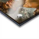 adolescent latino boy at the beach waves in the d Acrylic print