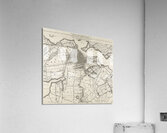 Kaart van Amsterdam en omliggende gebieden Danie Acrylic Print