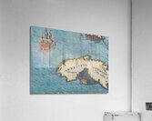 1591 De Bry and Le Moyne Map of Florida and Cuba Acrylic Print