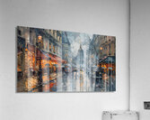 A captivating depiction of a bustling Parisian  d Acrylic Print
