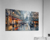 A captivating depiction of a bustling Parisian  d Acrylic Print