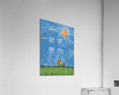 a happy family of four look at sky by Allie Bro f Acrylic Print