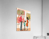 a family is visiting art museum in style of All c Acrylic Print