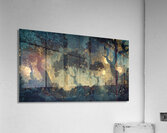A mystical forest bathed in the soft glow of mo d Acrylic Print