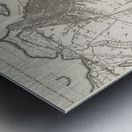 Kaart van Amsterdam en omliggende gebieden Danie Metal print