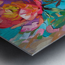 A beautiful painting of peonies in the style of f Metal print