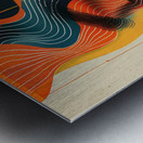 A minimal and weird design with a color scheme  b Metal print