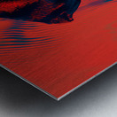 A minimal and weird design with a color scheme  e Metal print