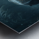 A minimalist studio shot capturing the vulnerab 7 Metal print