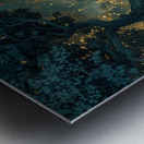 A mystical forest bathed in the soft glow of mo d Metal print