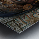 a painting with watercolors soft pastels and wo b Metal print