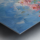 A tranquil garden scene adorned with blooming r 0 Metal print