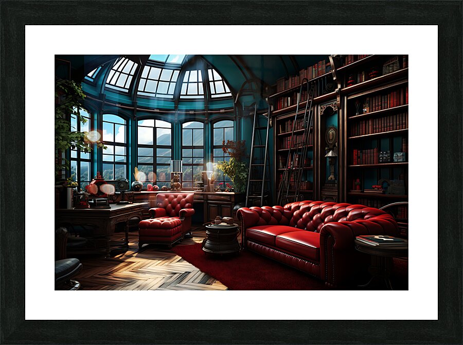 1 teal and red studyroom of teal and red villas 5 Picture Frame print