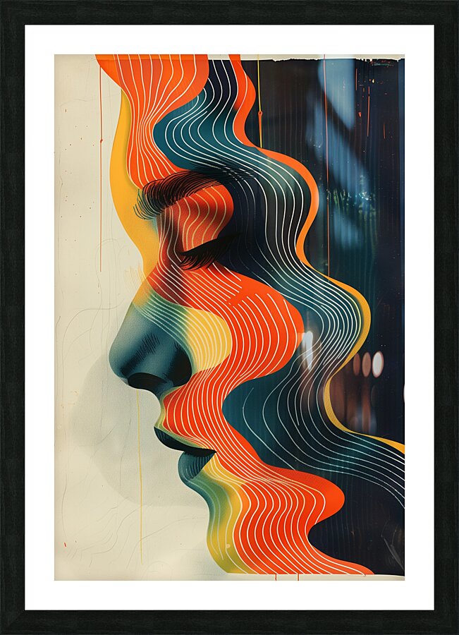 A minimal and weird design with a color scheme  b Picture Frame print