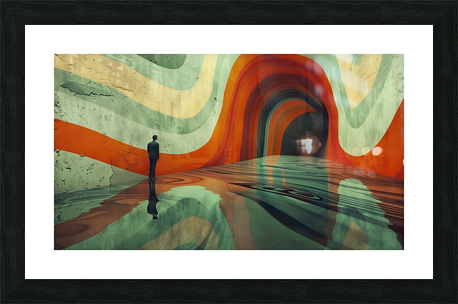 A minimal and weird design with a color scheme  c 1717456630.4596 Picture Frame print