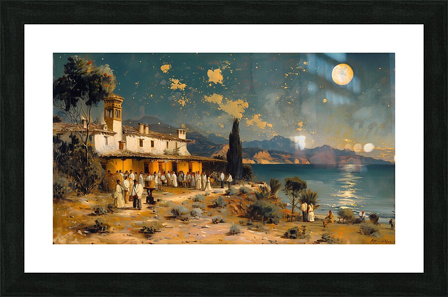 A Night of Revelry Illustrate a lively scene of d 1717467524.4635 Picture Frame print