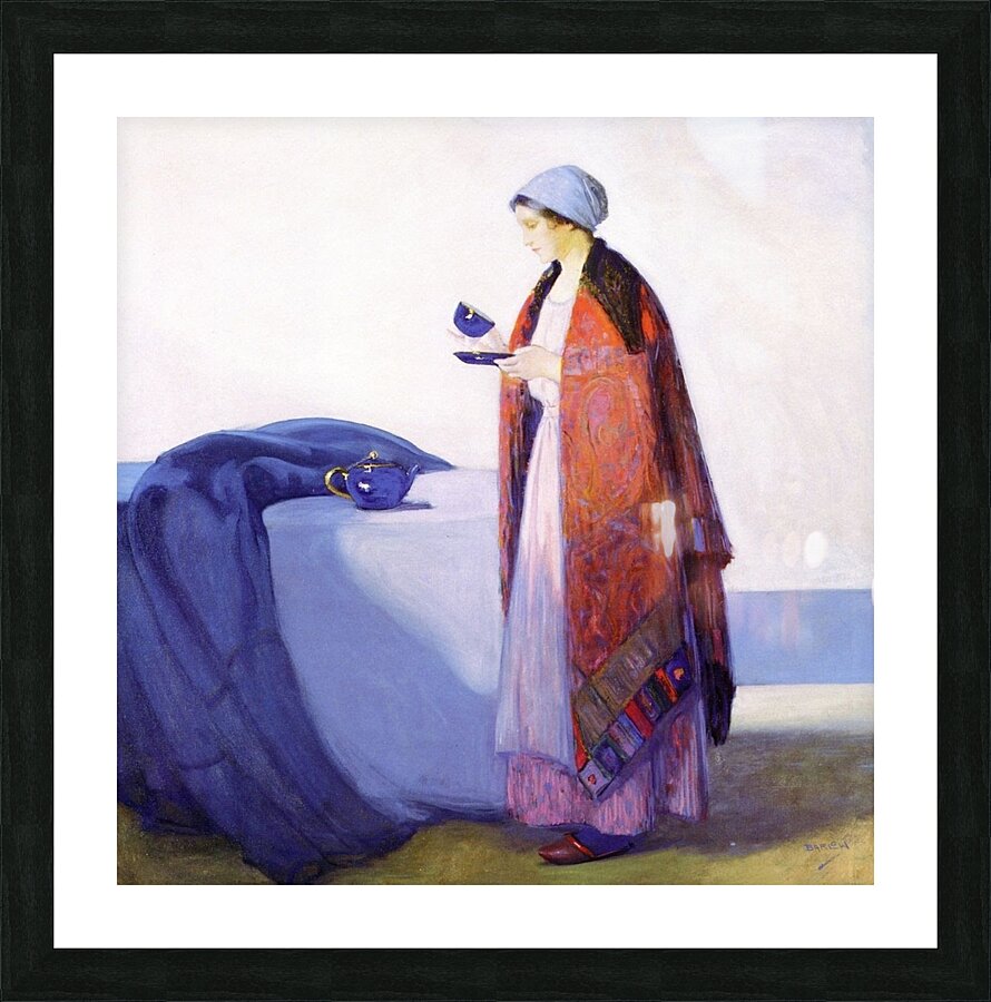 A Cup of Tea by Myron Barlow Picture Frame print