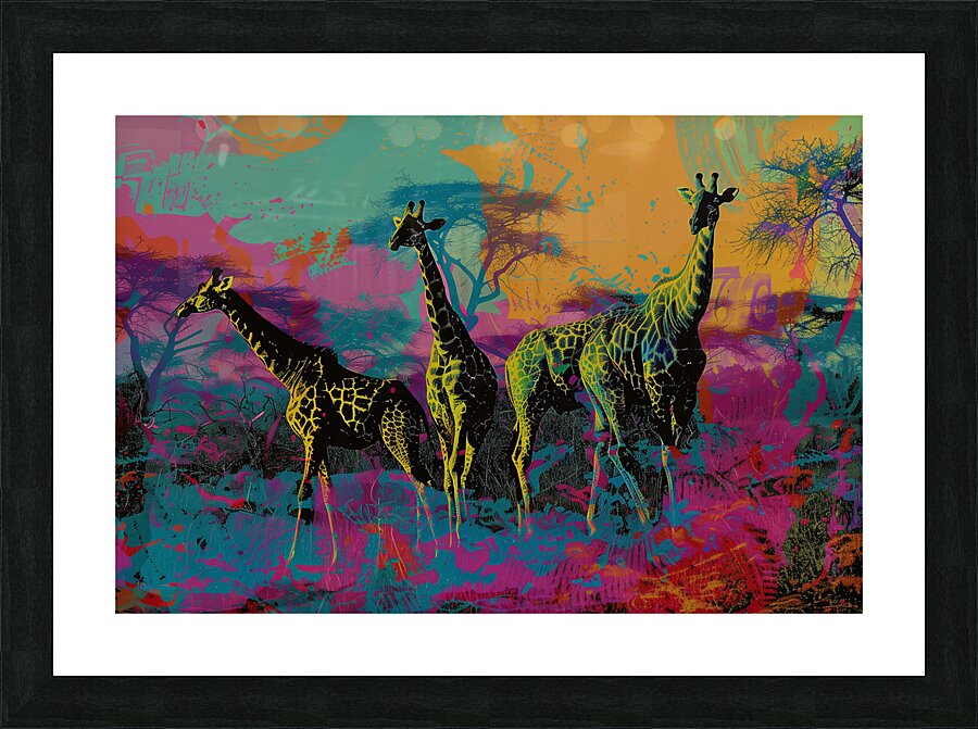 African Animals Concert Color Field Art   ar 32 b 1717851937.2556 Picture Frame print