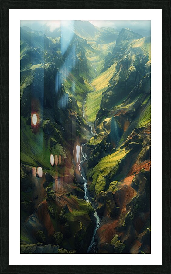 An aerial view of the majestic Icelandic landsc 9 Picture Frame print