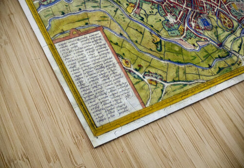 Ghent Belgium Braun  Hogenberg 1572 ASAR STUDIOS puzzle