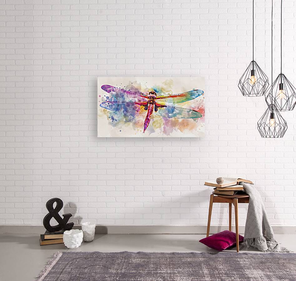 A breathtakingly beautiful dragonfly its wings  a Reproduction