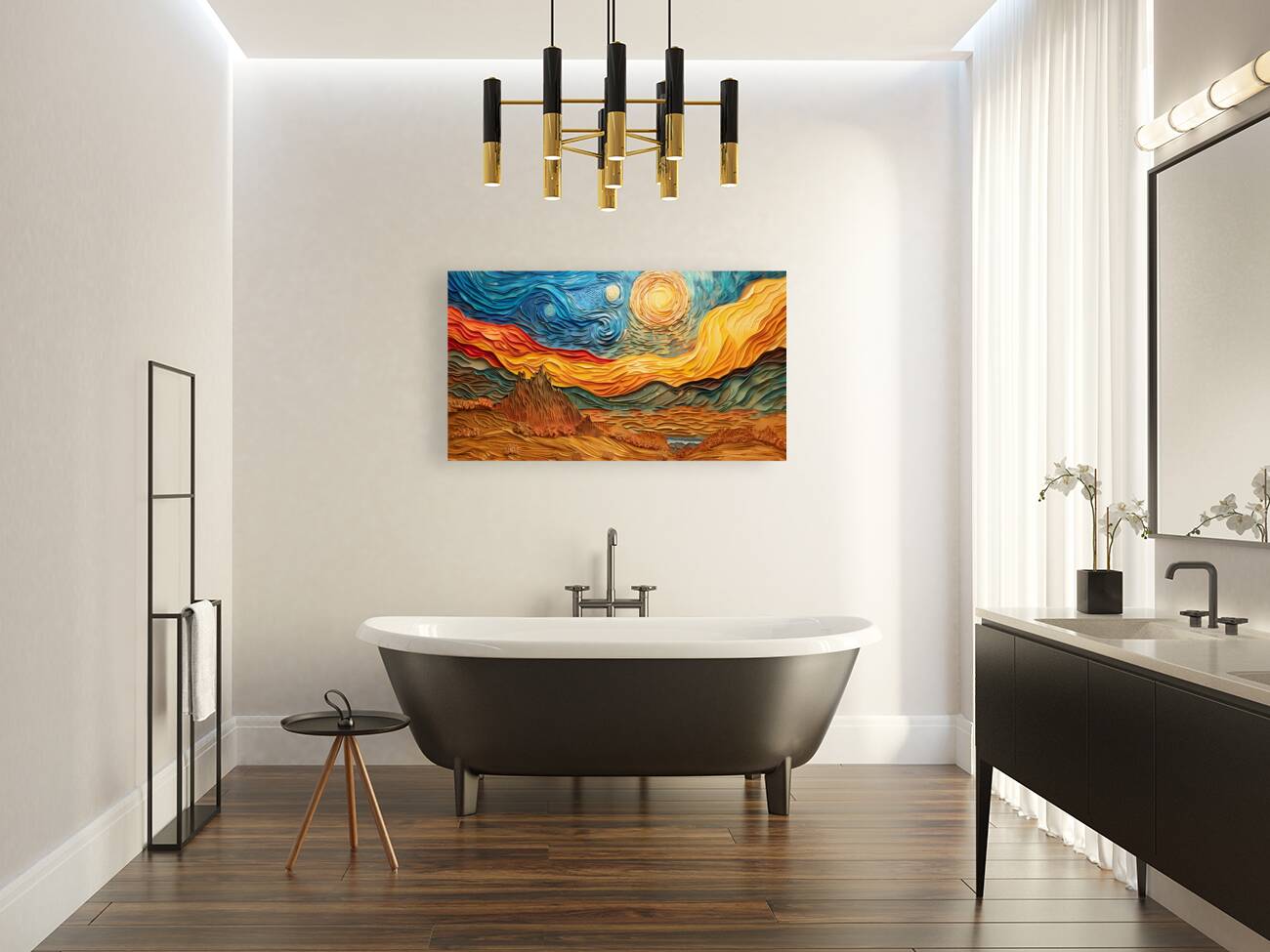 a mesmerizing landscape textured three dimensio d Reproduction