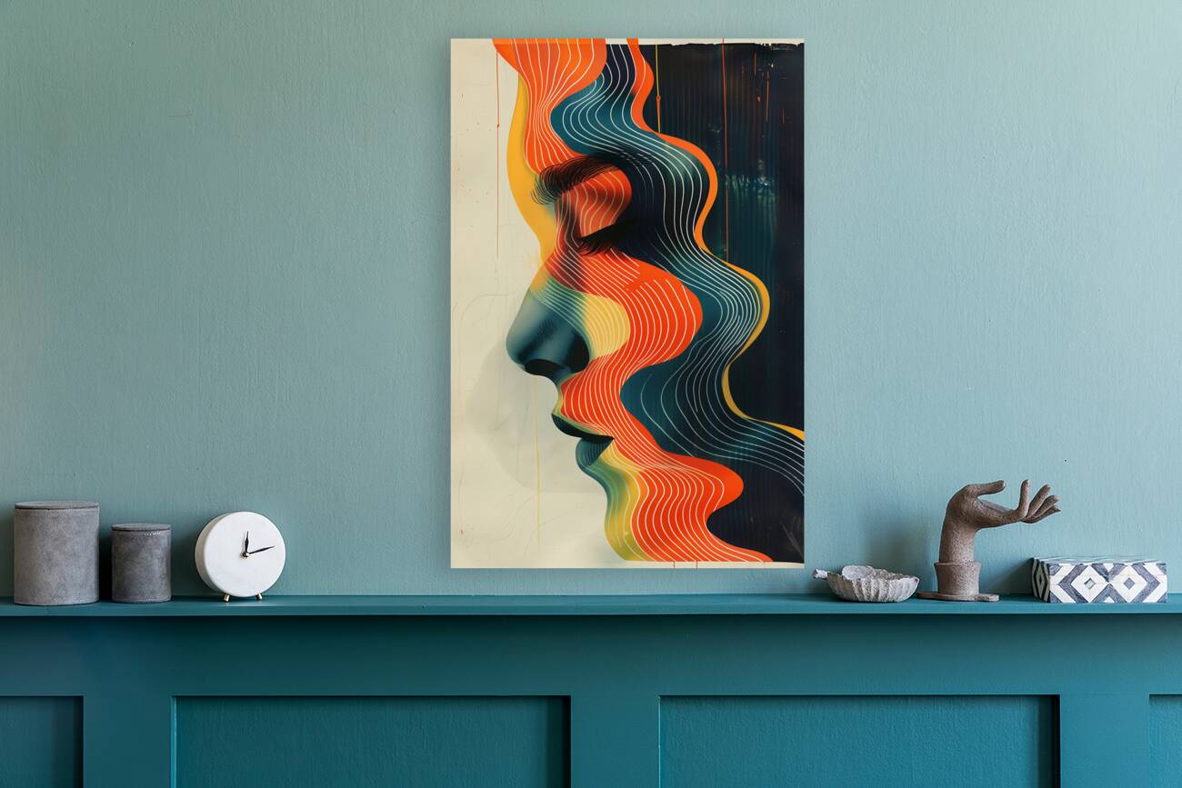 A minimal and weird design with a color scheme  b Reproduction