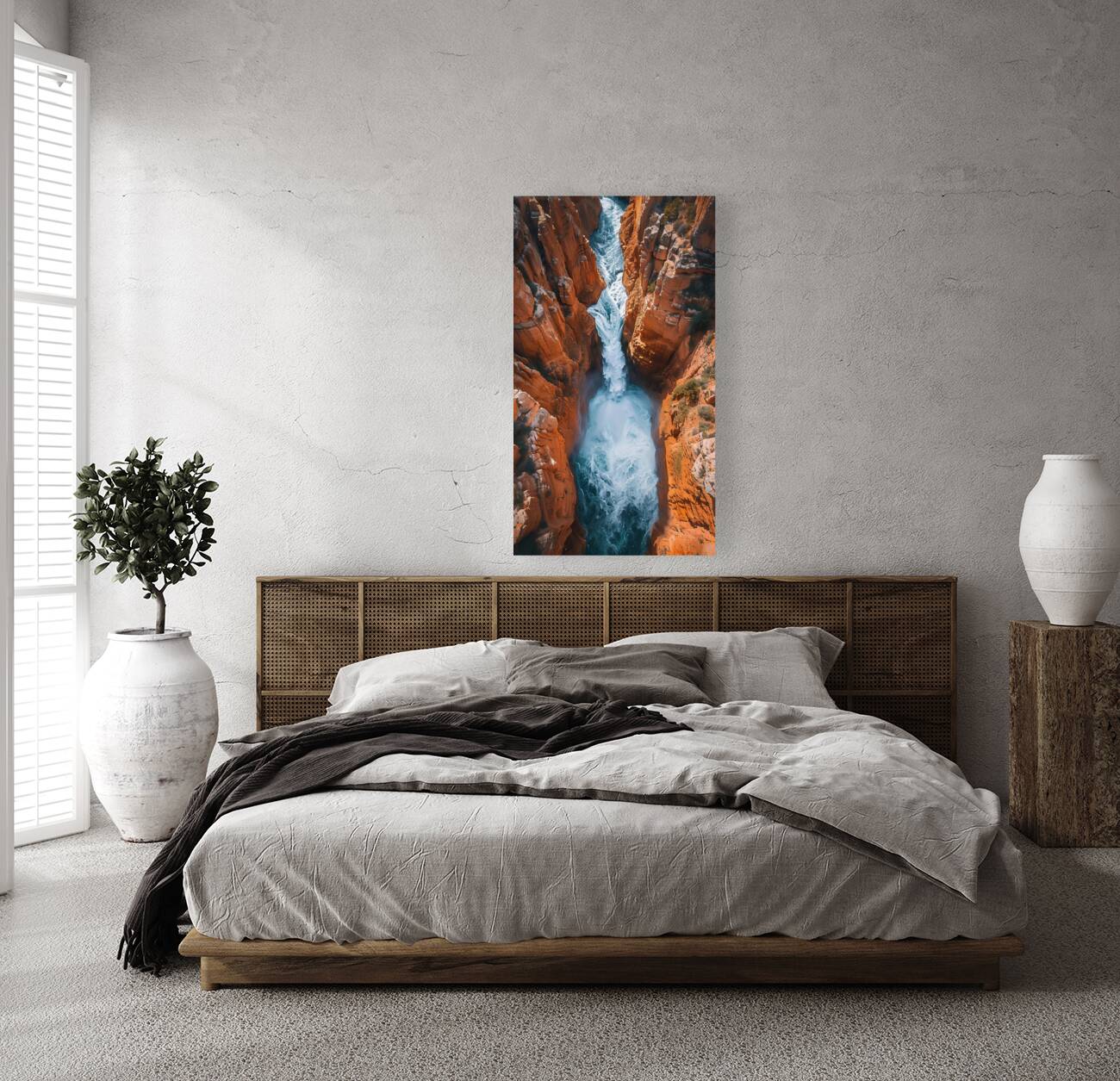 Aerial view of the earths canyon with a huge wa 9 Reproduction