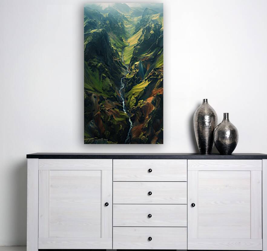 An aerial view of the majestic Icelandic landsc 9 Reproduction