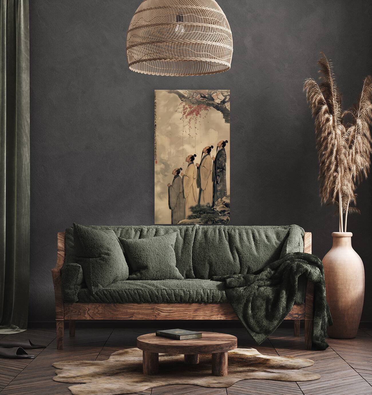 Ancient Chinese people looking up at the sky.   1 Reproduction